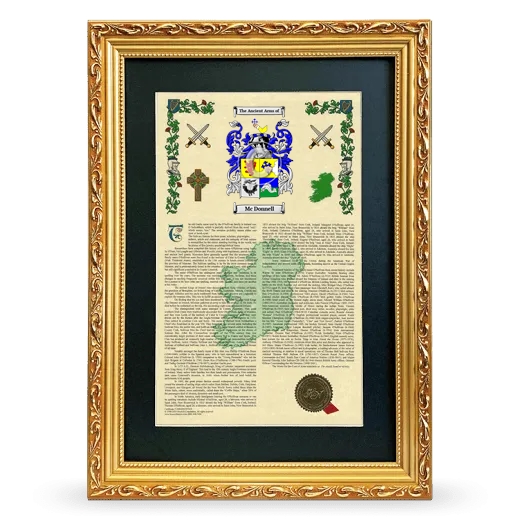 Mc Donnell Deluxe Armorial Framed - Gold
